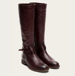 Frye Melissa Belted Tall, new in box, 7.5 plum